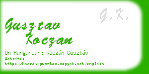 gusztav koczan business card